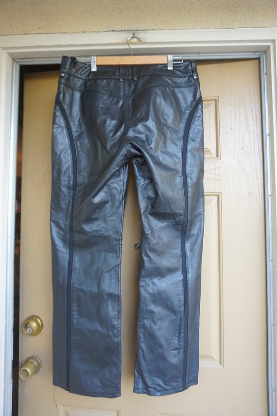 Harley Davidson Leather Pants Size 14 Black Leather Pants L Large