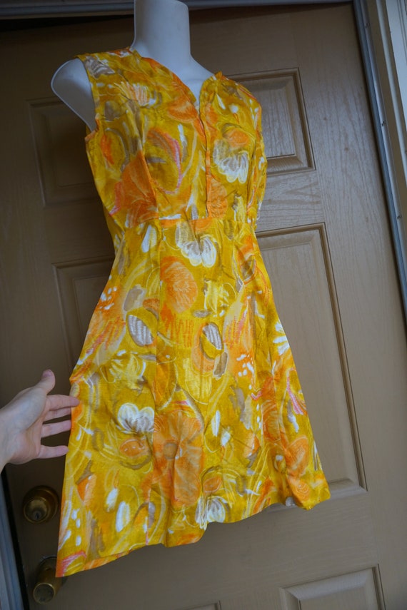 Vintage 1960s dress mid century size M Medium - image 2