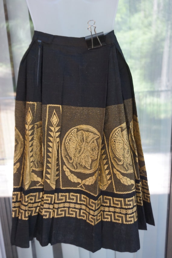 Vintage gold and black skirt size medium - image 9