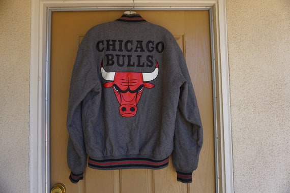 Reversible wool Chicago Bulls NBA Jacket Coat Bas… - image 6