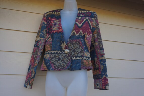 Deborah Murray Size small tapestry jacket - image 3