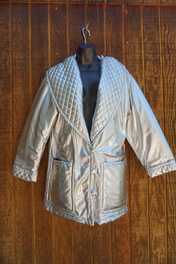 Shiny jacket shop silver