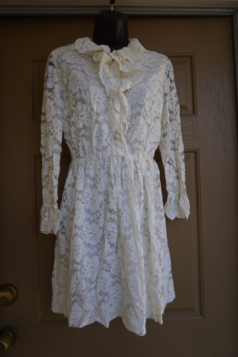 Vintage 60s 1960s dress lace Joseph Magnin image 2