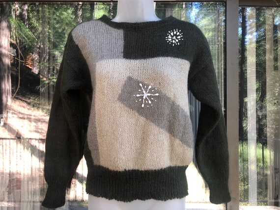 Christian Dior Mohair Vintage Knit Sweater Size Small Shades of 