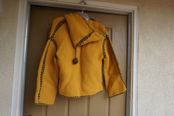 70s Vintage hooded jacket 1970s pom poms - image 6