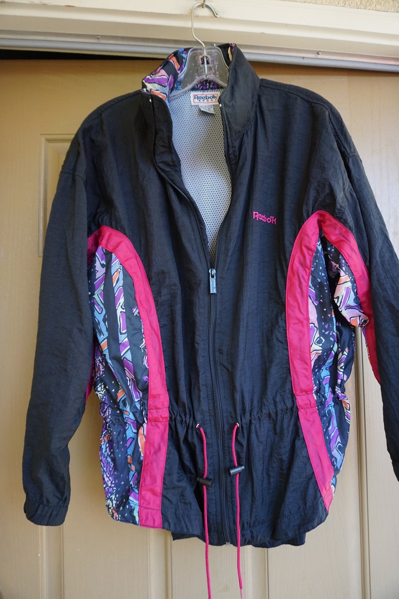 Vintage 90s Retro Reebok Smock Jacket S M