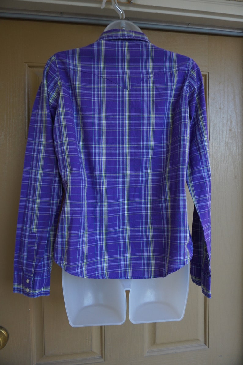 Wrangler plaid shirt long sleeve clothing women/'s 1990s small