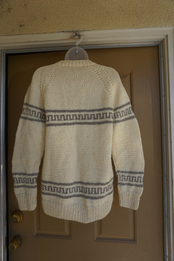 Heavy knit sweater wool warm handknitted hand knit - image 5