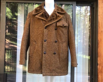 Vintage Montgomery Ward Quality Outerwear Jacket Coat Wool