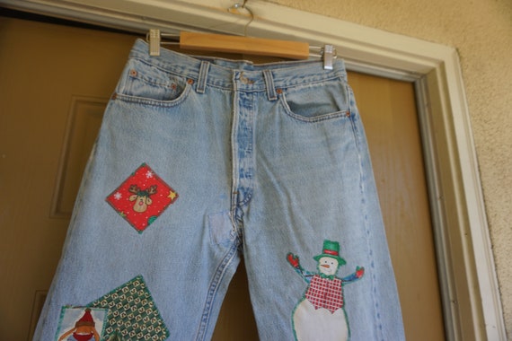 Upcycled USA levis 33 X 32 501 Levi's denim jeans… - image 3