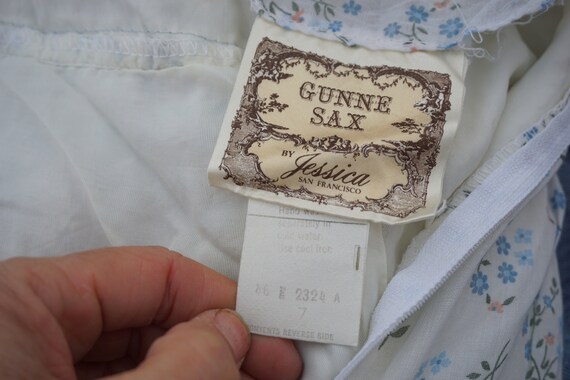 Gunne sax size 7 small prairie lace maxi dress corset… - Gem
