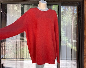 100% Cashmere orange soft knit sweater size labeled XL women's by Club Room
