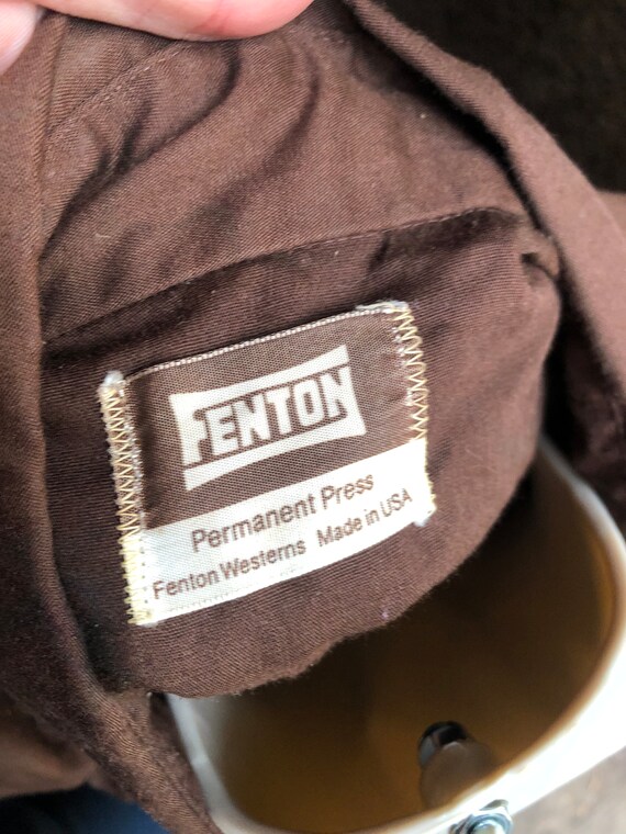 Vintage FENTON Small mens snap up collared shirt … - image 6