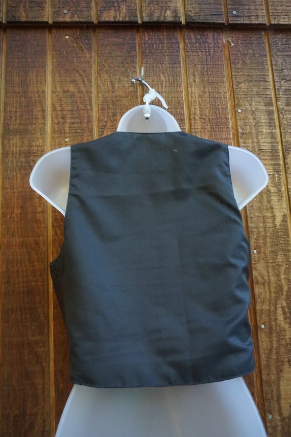 black leather vest top that snaps in the front. S… - image 6