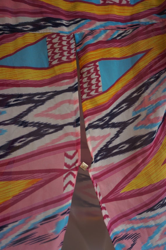 bebe sheer split back and split long sleeve top s… - image 5