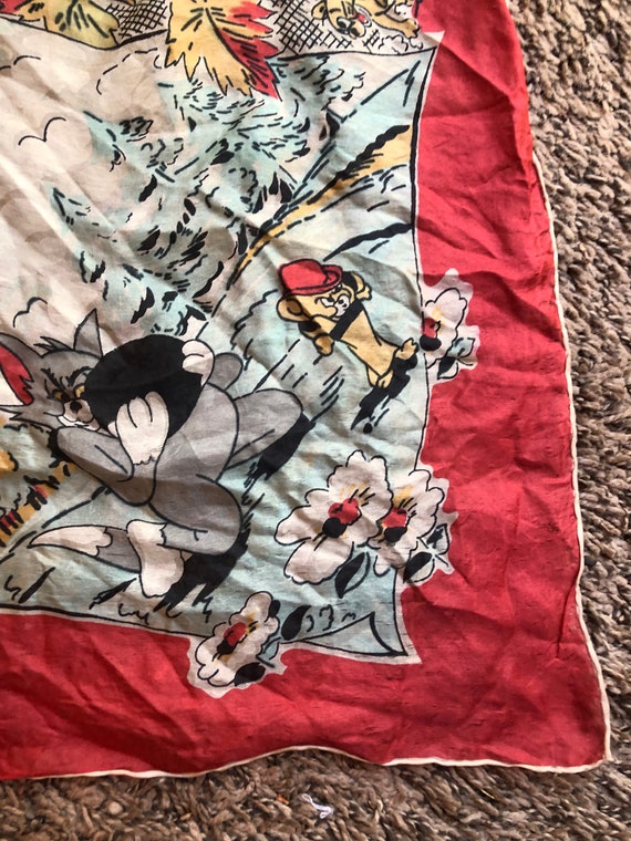 Tom and Jerry handkerchief scarf vintage