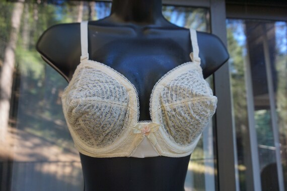 Bullet bra off white sexy 1950s 50s size 38 A - image 3