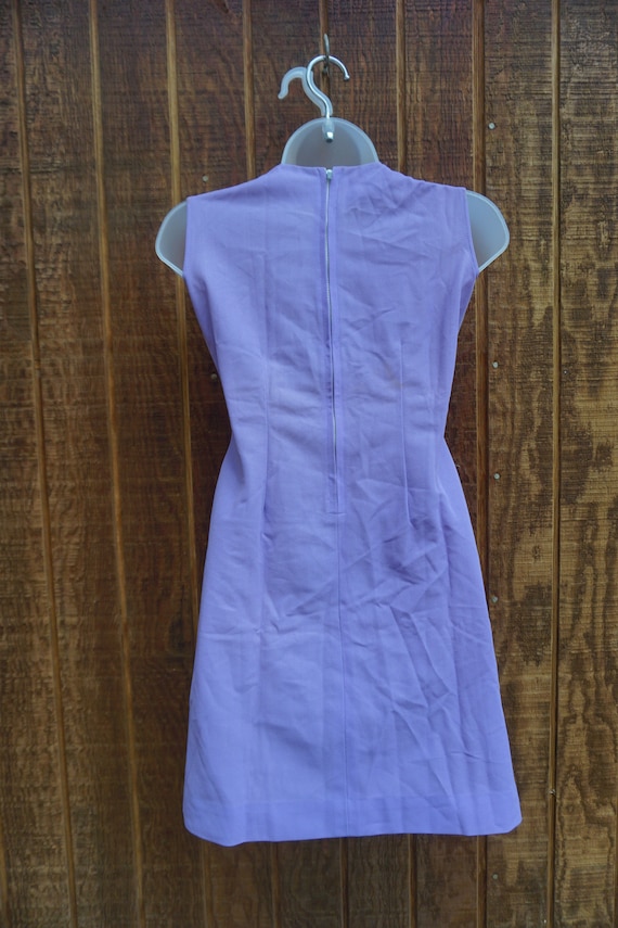 Drop waist purple vintage 1960s dress 60s estimat… - image 6