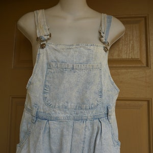 SHORTS Vintage 1990s pastel blue shorts overalls size S Small denim 90s