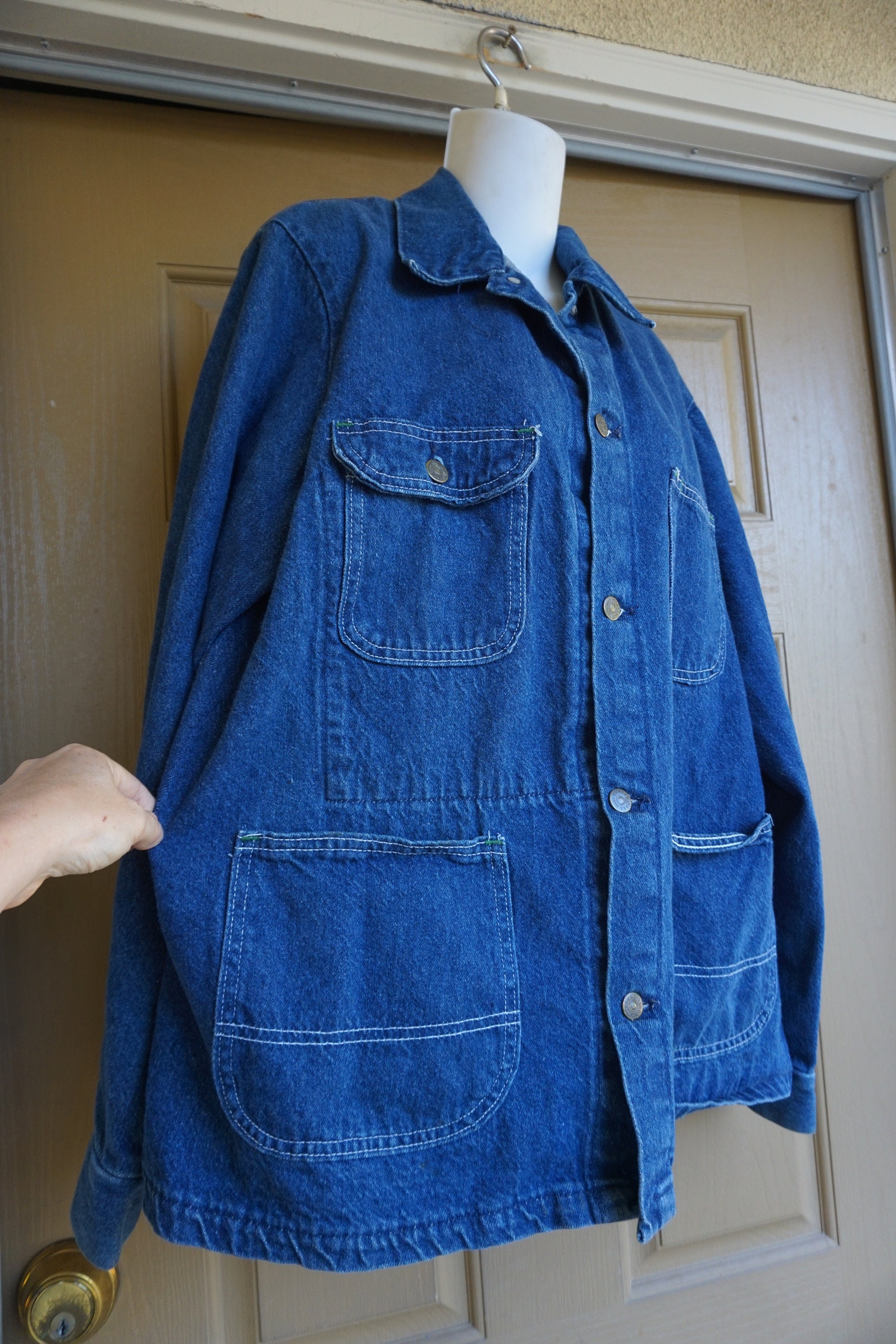 Color Button Retro Jacket EZK0047 main image 0