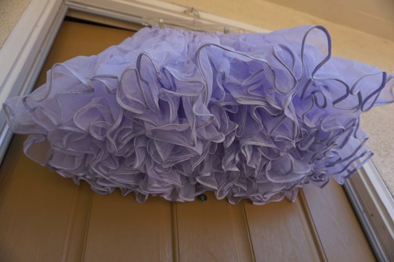 Vintage 80s pastel purple full petticoat small me… - image 5