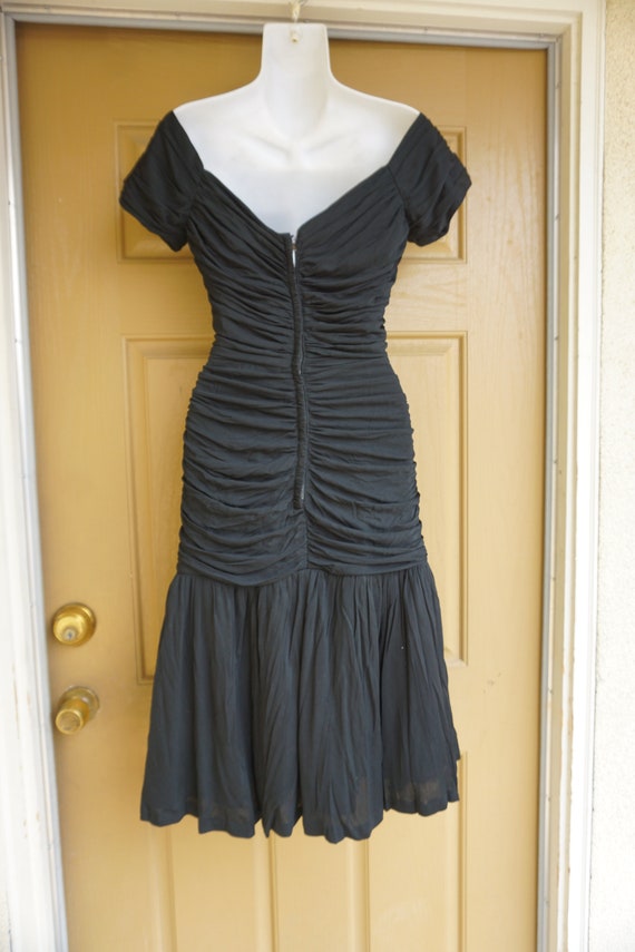 Retro Style Ruched Midi-length Prom Dress Fashion Party Dress  Y5605