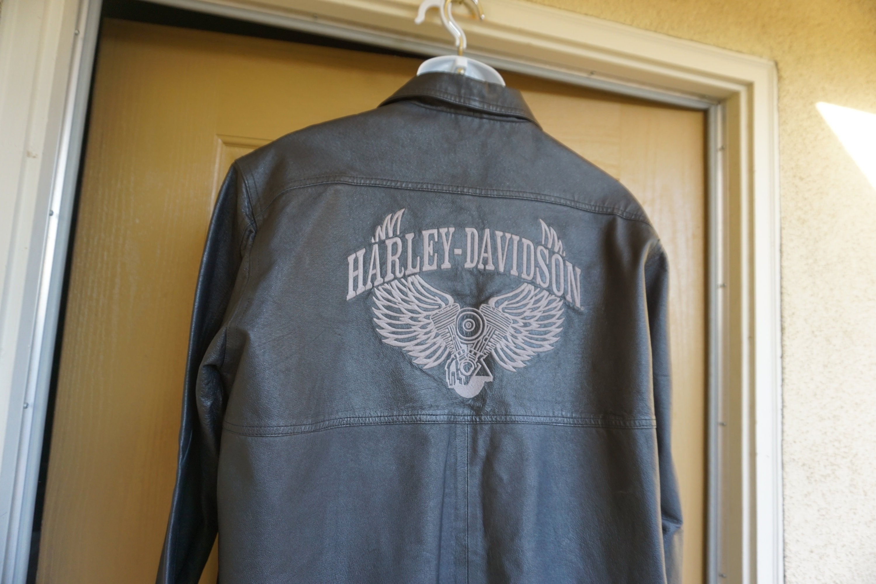 Harley davidson mens leather shirt sale