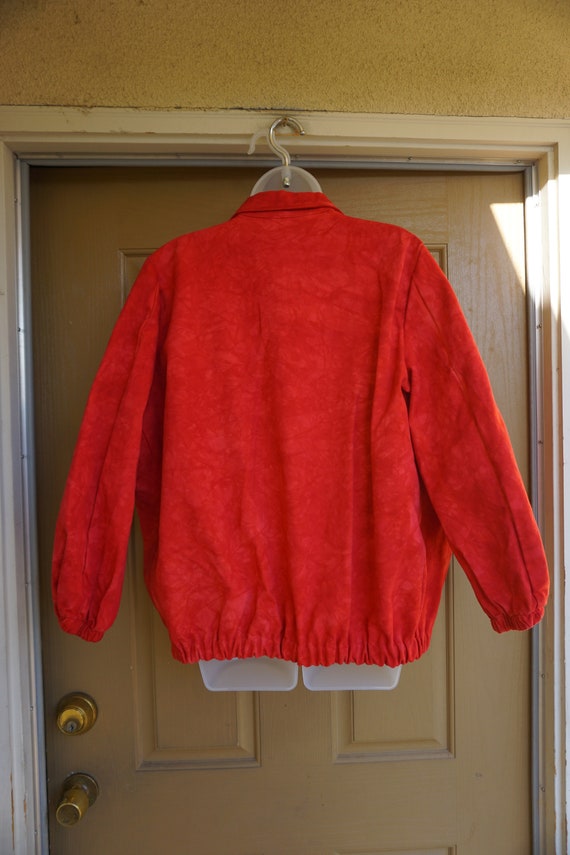 Vintage red denim jacket size large 90s 1990s - image 8