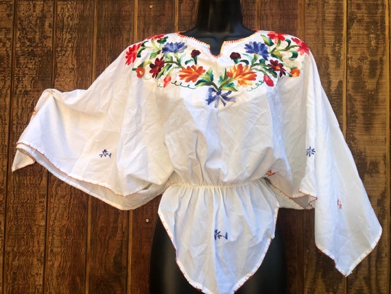 Peasant Hippie Boho Mexican Oaxacan Embroidered F… - image 4