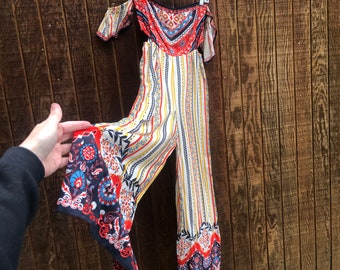 Flying Tomato size large romper labeled as a size L  jumpsuit playsuit off the shoulder cut out sizes