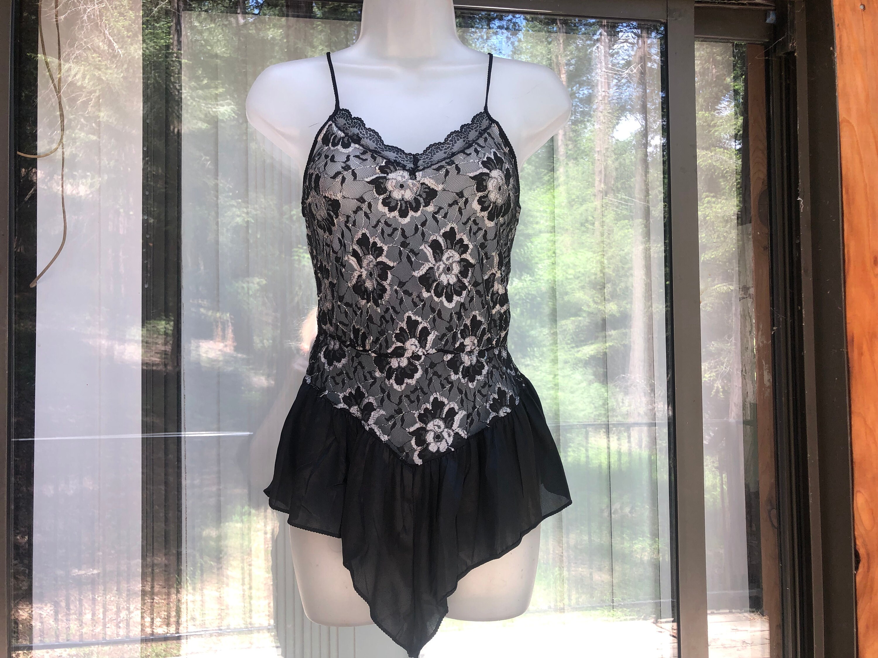 1980s Sexy Lingerie 80s 90s Teddy Black Size Medium - Etsy