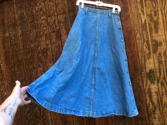 80s jean skirt or Gem