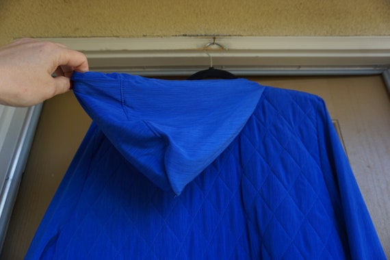 Teddi size Large blue jacket with hood 80s 90s 19… - image 6