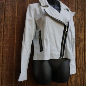 Wilsons white leather jacket womens size medium
