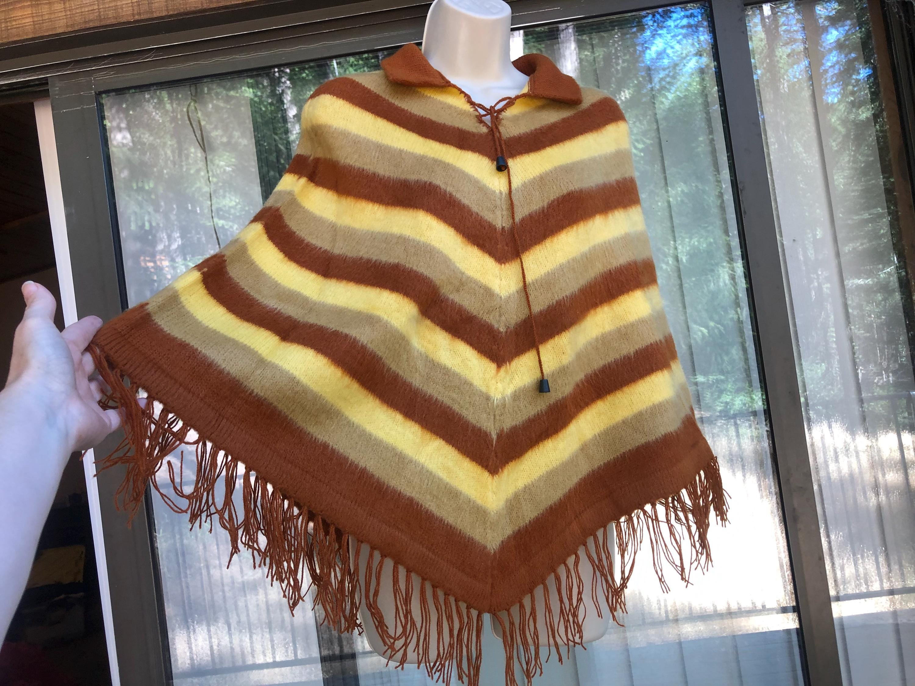 80s Wool Poncho - Etsy