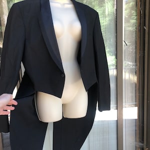 Christian Dior tuxedo jacket with long tail coat blazer suit jacket black vintage mens