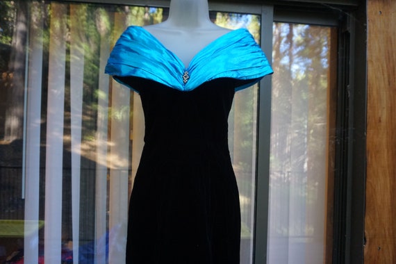 Zum Zum dress Vintage 80s Black Tight Party Dress… - image 2