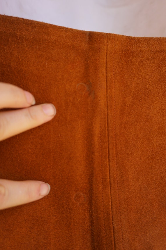 vintage 80s size 9 medium M Express suede leather… - image 8