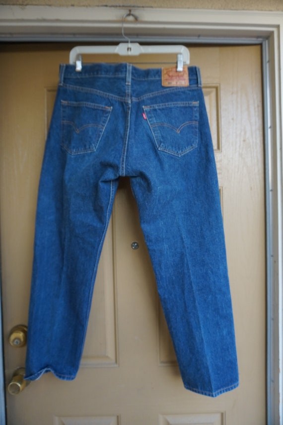 35 X 30 501's WPL 423 Levi's denim jeans size 35 … - image 5