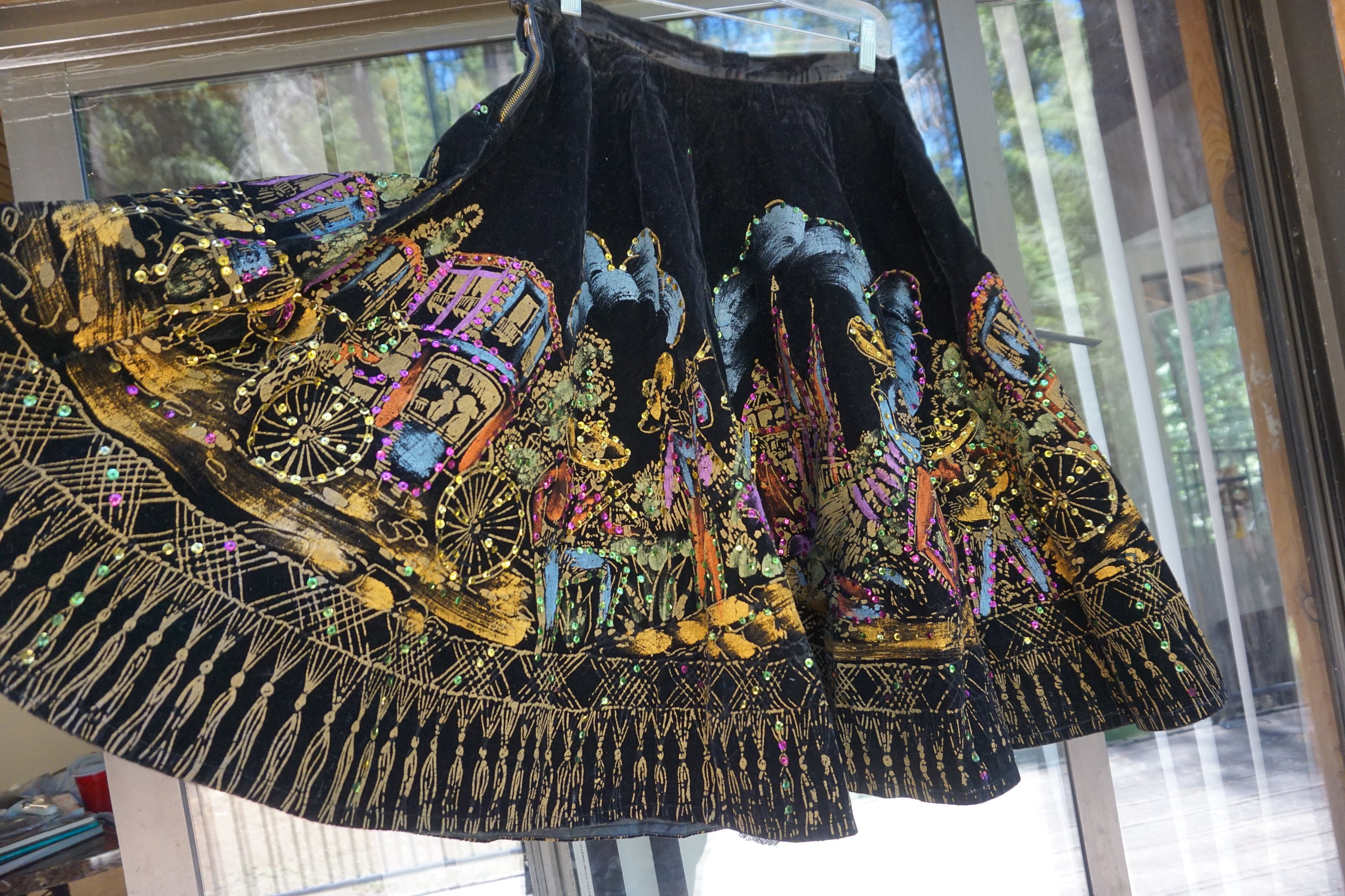 Hand Painted Skirt - Etsy
