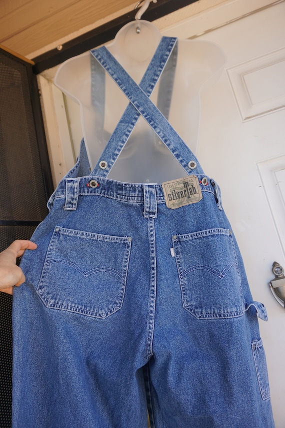 Levi's Silver Tab drawstring overalls Vintage den… - image 1
