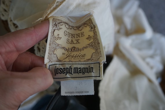 Gunne sax Joseph Magnin size 7 brown velvet lace … - image 6