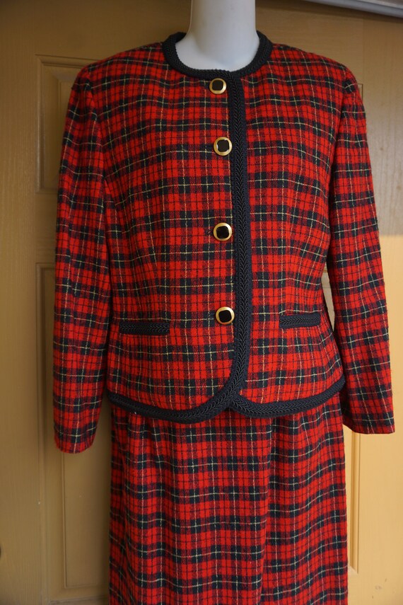 PENDLETON Vintage size 6 red and black suit wool … - image 3