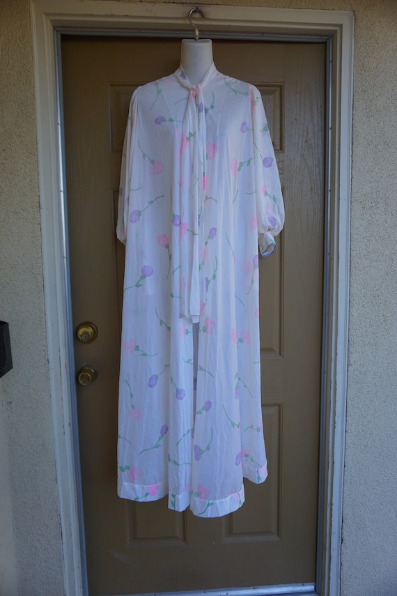 Lucie Ann Signature Floral Long Dressing Robe Siz… - image 4