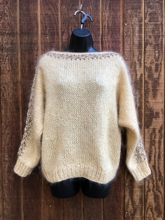 Vintage mohair sweater size medium oversize slouc… - image 1