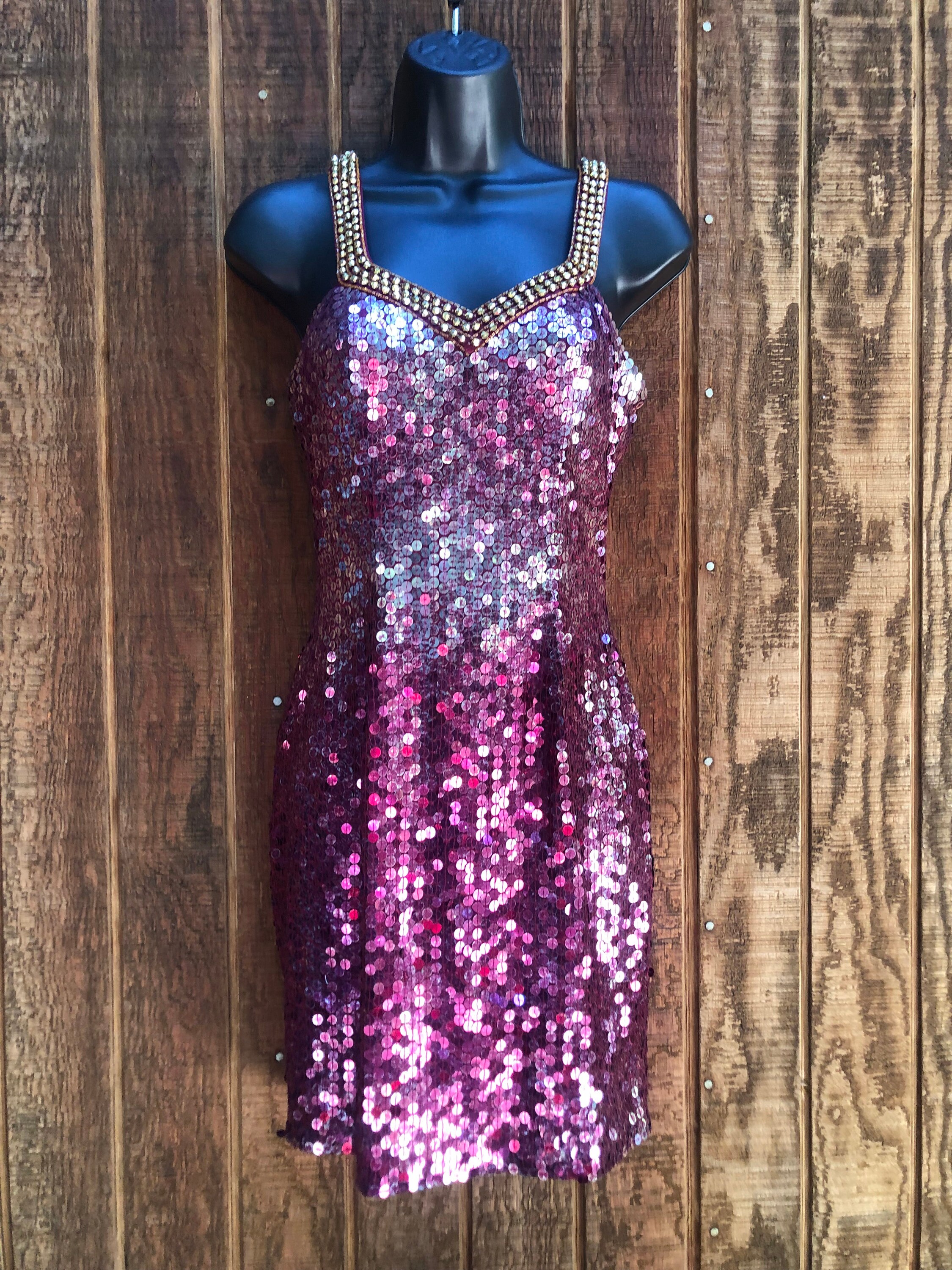 DAMAGED/FADED Size 4 Nite Line Sequined Dress 90s 1990s Costume Halloween  Party Formal Event - Etsy