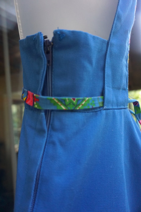 Vintage 70s size small apron style dress - image 5