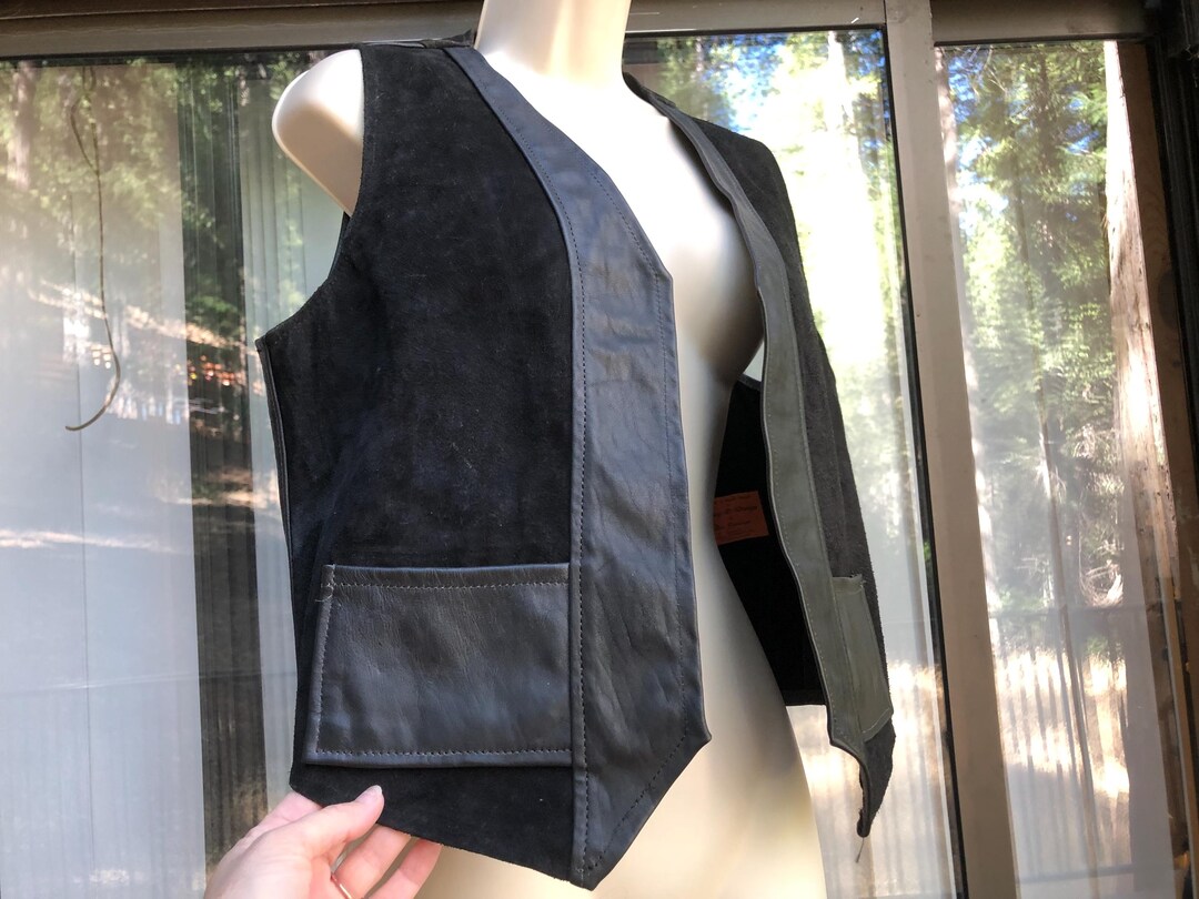 WOODSTOCK SUEDE VEST // Vintage 60's Suede Leather Patchwork