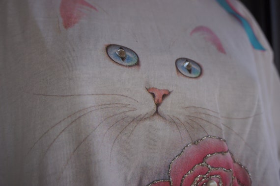Single Stitch kitten Cat Tshirt size Large L - image 3