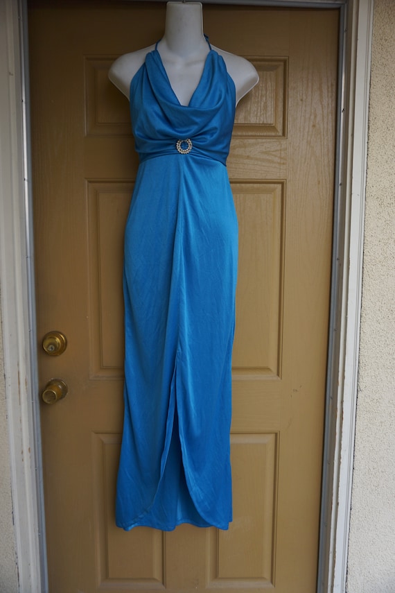 FUNKY NEW NWT 1970s vintage halter dress 70s size… - image 1